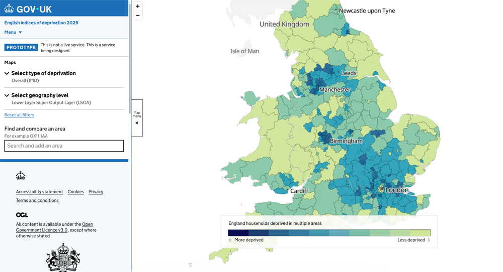 Map data visualisation design